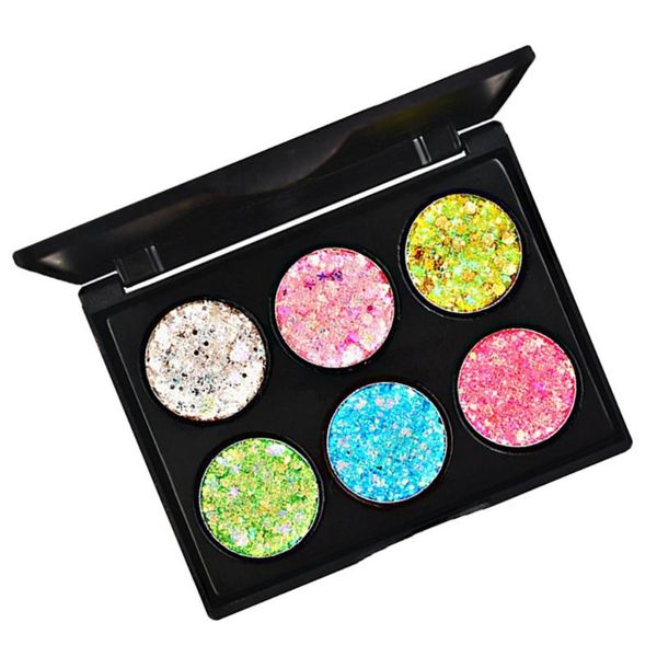 

eye shadow 6 colors eyeshadow palette smooth sparkling powder for eyes body
