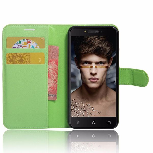 

litchi lychee wallet leather with card holder cover case for alcatel shine lite