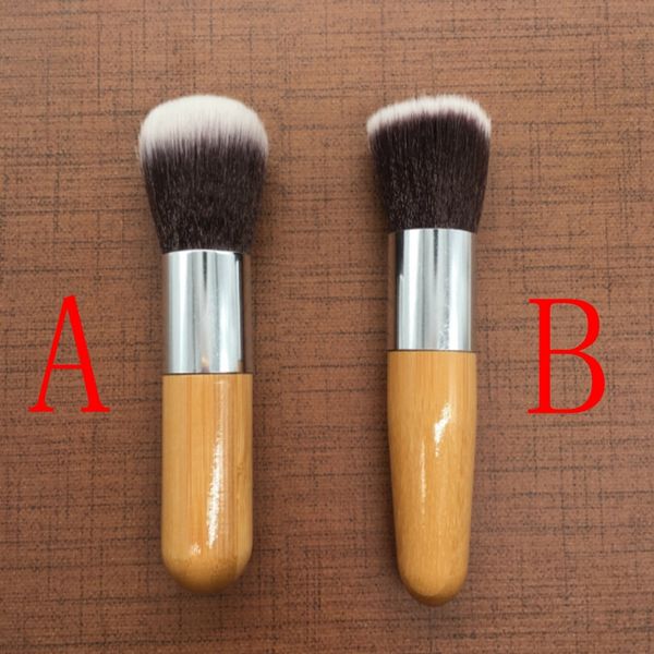 

makeup brushes 100pcs/lot professional flat brush foundation powder beauty bamboo round head cosmetic make up tool