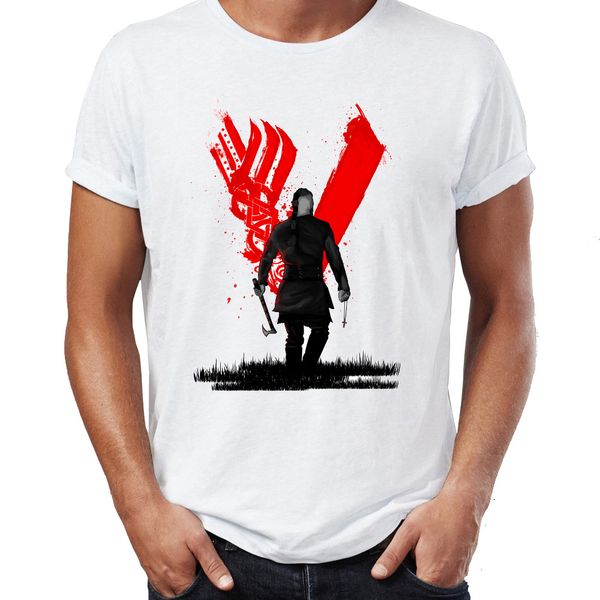 

men's t shirt vikings ragnar lothbrok floki's shipyard badass awesome artwork printed tee