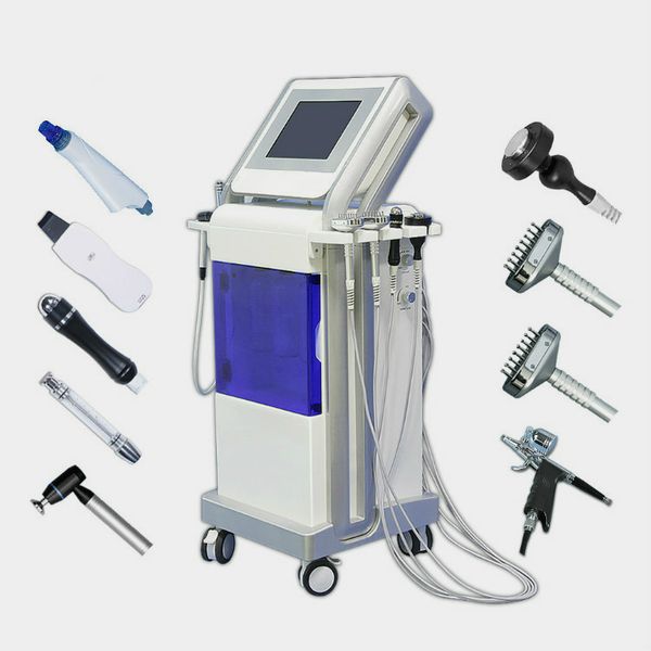 

9 in 1 3mhz ultrasound scrubber dermabrasion cavitaion with microdermabrasion beauty machines spa with cold hammer