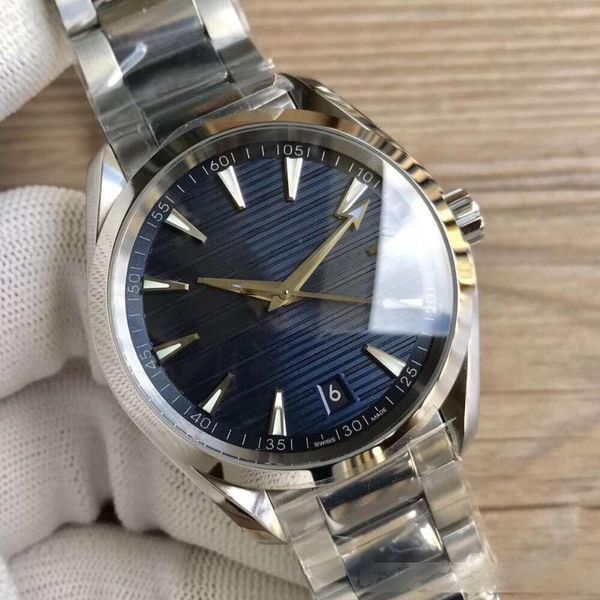 

2019 luxury watches stainless steel bracelet darkest of the moon 150m master 41.5mm stainless steel man watch wristwatch