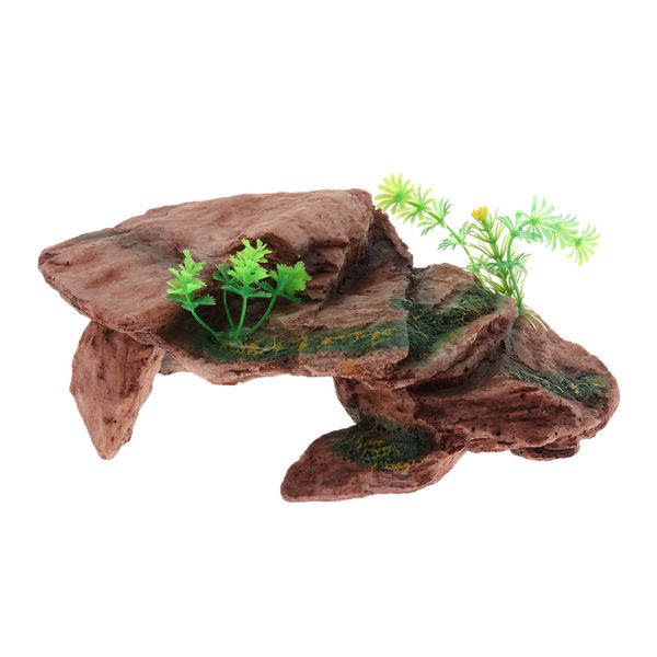 

turtle platform decorative reptile frog pier floating basking platform aquarium tank accessory