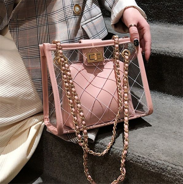 

hbp handbag shoulder bag casual tote transparent shopping bag