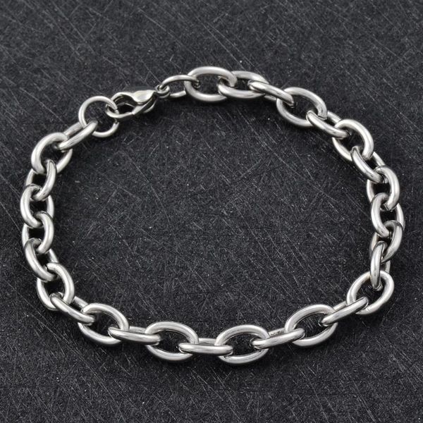 

bangle ijn0168 charm stainless steel link chain bracelet,europe style,glam jewelry,good jewerly for man,2021 gift, Black