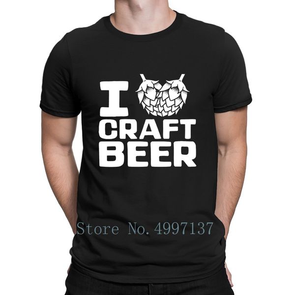 

i love craft beer drinking brewing hops men's beer t shirt breathable customized 100% cotton round neck spring autumn shirt