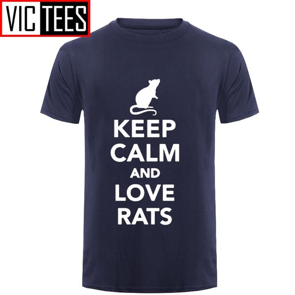 

men keep calm and love rats fashion casual funny t-shirt