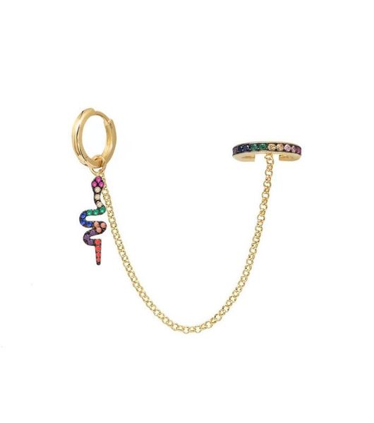 

punk rainbow snake pendant earrings for women boys korean hiphop fashion jewelry gold earrings brinco oorbellen wholesale, Silver