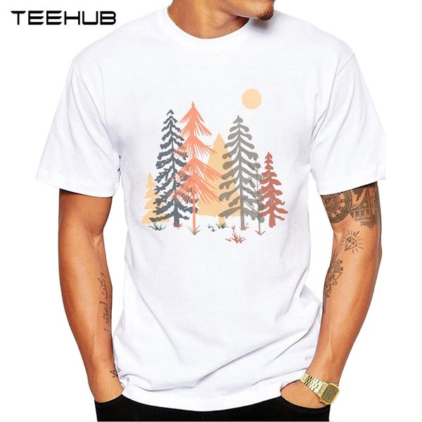 

новые поступления 2019 teehub прохладный дизайн мужской моды пятно в wood printed t-shirt с коротким рукавом o-образным вырезом топы hipster