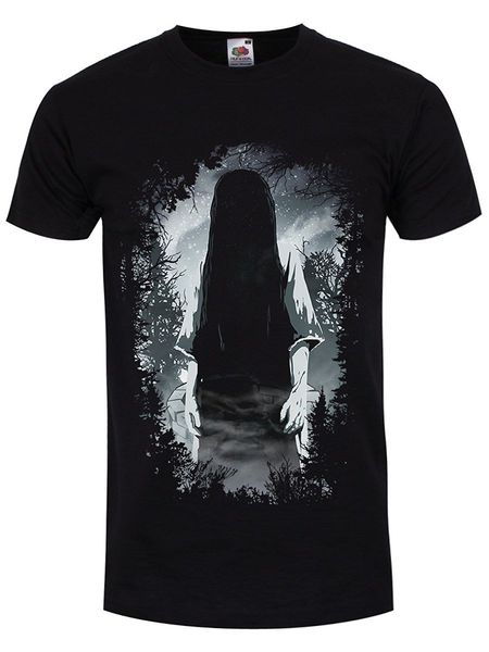 

2019 fashion grindstore men's sadako silhouette t-shirt black