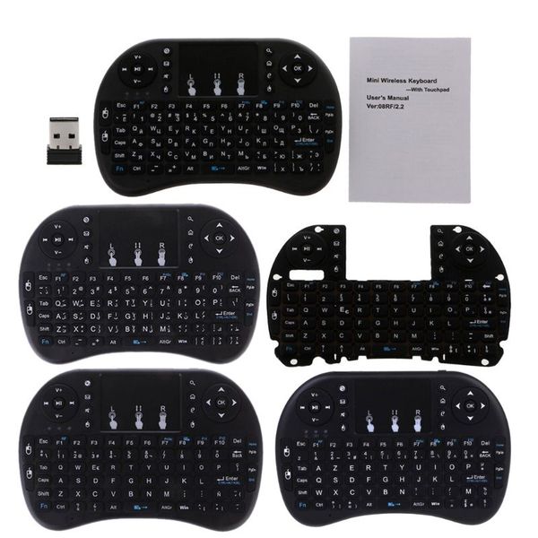

russian i8 2.4ghz wireless keyboard air mouse touchpad for android tv box pc