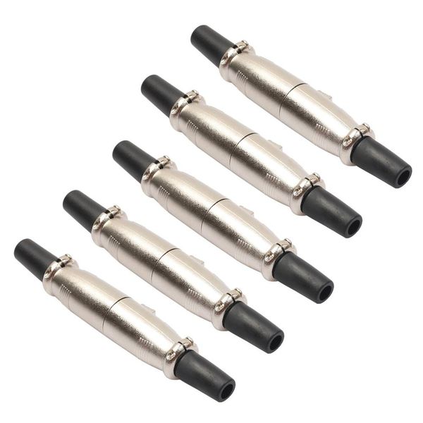 

xlr 3 pin male & female mic audio microphone cable connector easy fit for connect microphones