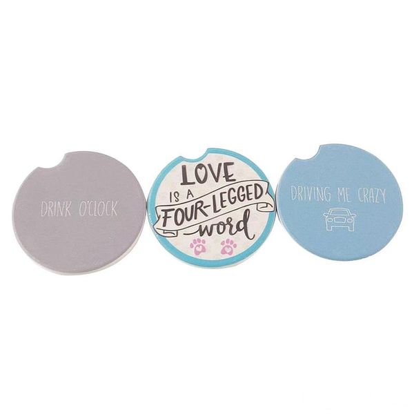 

ceramic water-absorbing car coaster for sublimation heat transfer print with thermal heat sublimation transfer coating 6.7x6.7 cm