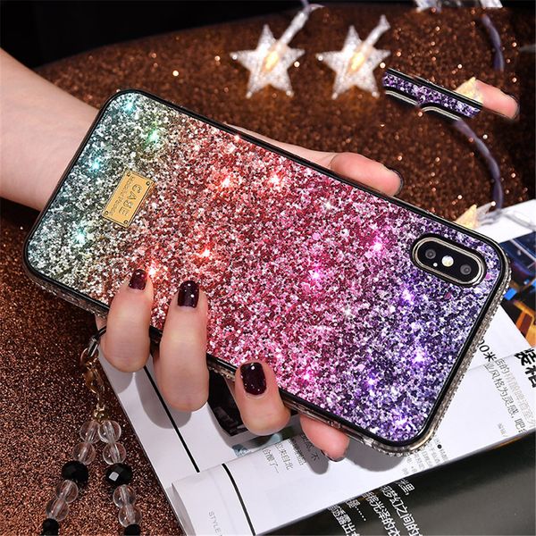 

gradient glitter premium rhinestone case luxury designer women defender phone case for iphone 12 11 pro xr xs max 6 7 8 plus