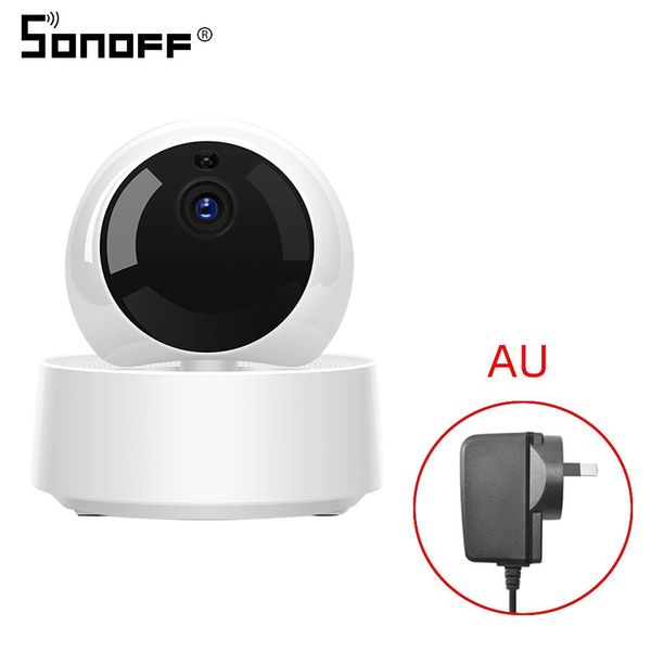 

sonoff gk-200mp2-b 1080p hd wireless smart wifi camera ip mini ewelink 360 ir baby monitor security alarm work with google home, Black;white