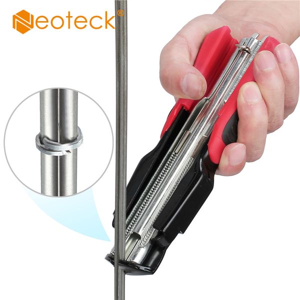 

neoteck red hog ring tool heavy duty + 2500 galvanised steel staples hogrings pliers fencling fence wire ringer fast install