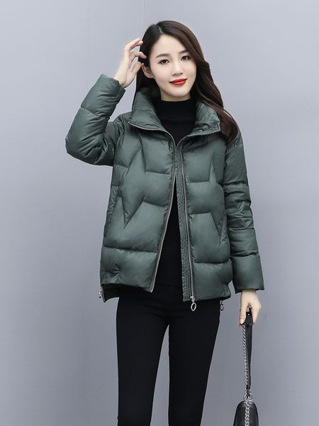 

short down jacket women 2020 winter new style small stand collar warm bread jacket thick down jacket women, Black