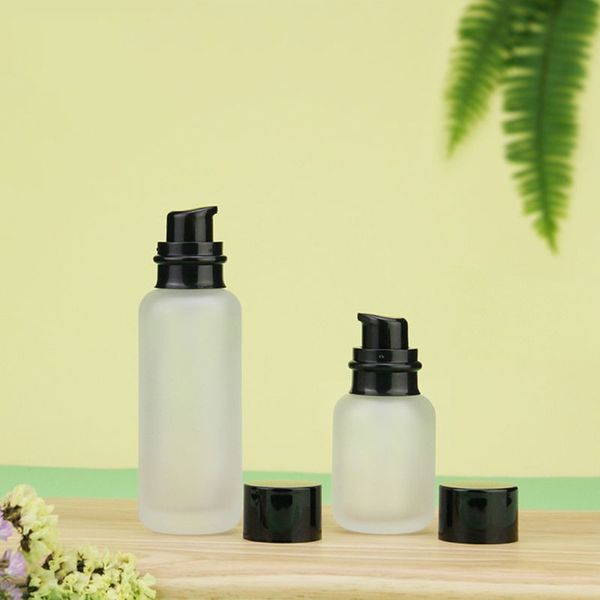 

20/30/50g cream jar 50/120/150ml empty glass essence lotion toner dispenser