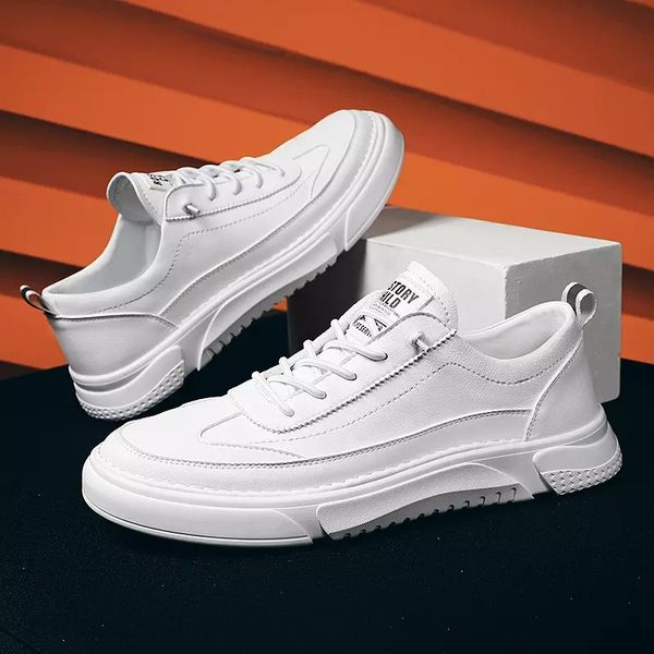 

новые кроссовки мужчины открытый спорт кроссовки кроссовки дышащий свет nonslip кожа повседневная обувь спортивный, Black