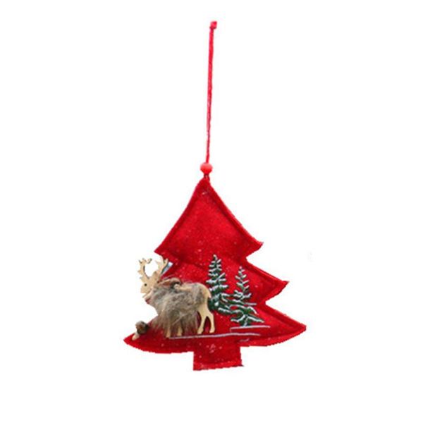 

christmas woodn pendant ornaments five-pointed star fabric christmas tree decoration home restaurant supplies tp899