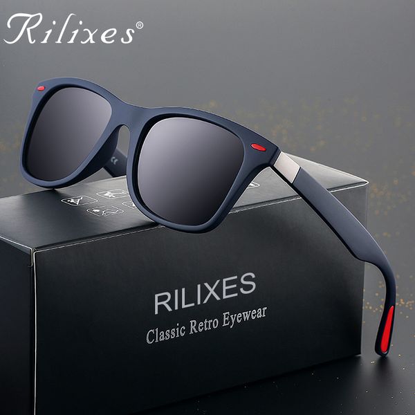 

rilixes fashion guy's sun glasses square rivet wrap frame polarized sunglasses men classic design women men's sunglass uv400, White;black