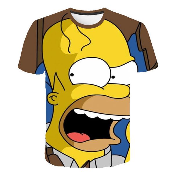 

men homer simpson and his son shorts sleeve brand clothing 3d print shirts plus size humor aesthetic men clothing
