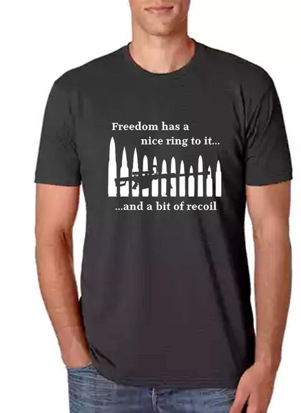 

свобода имеет приятный кольцо к нему t-shirt gun рубашка военнослужащих 2019 марка одежда tees casual male лучший продавая вскользь футболка