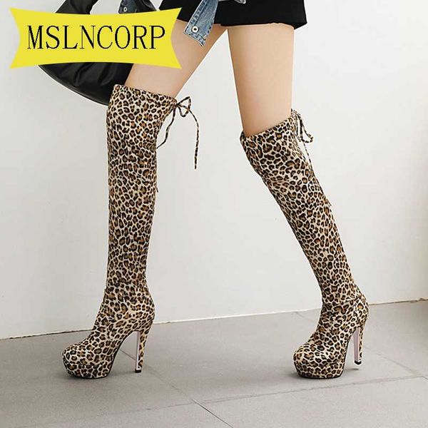 

boots plus size 34-48 lady over knee thigh high women autumn fashion suede thin heels platform shoes woman, Black