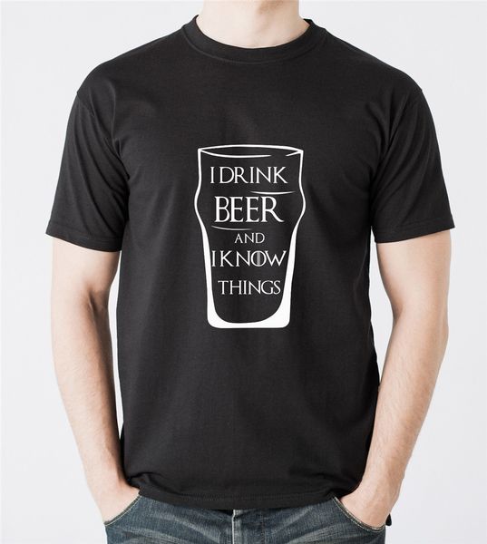 

i drink beer and i know things throne men's funny t-shirt birthday gift tee shirt