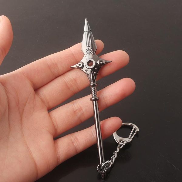 

anime the seven deadly sins king harlequin chastiefol model keychain nanatsu no taizai keyring for men cosplay gift, Silver