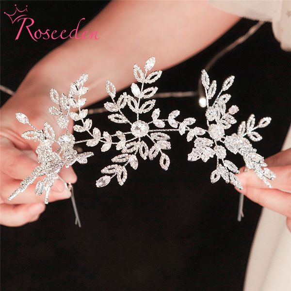 

handmade zircon brides bridesmaid headband wedding headband princess hair jewelry re3911, Golden;silver
