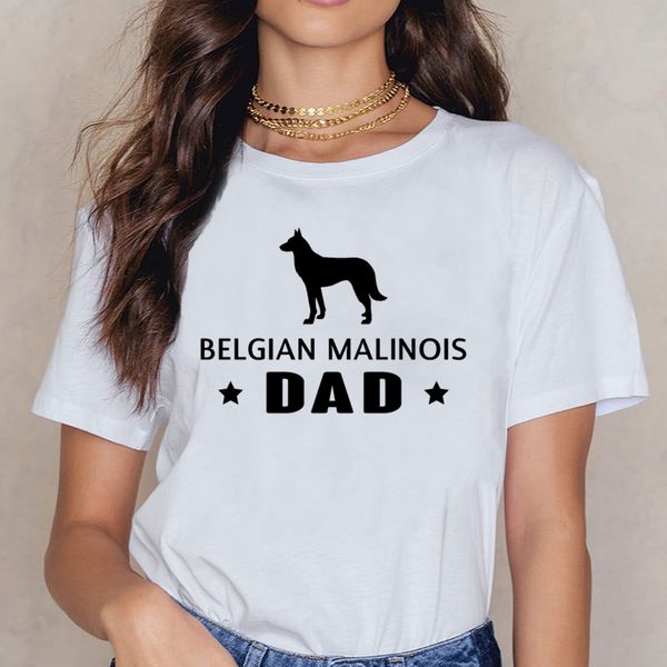 

t shirt women belgian malinois fashion white short female shirt