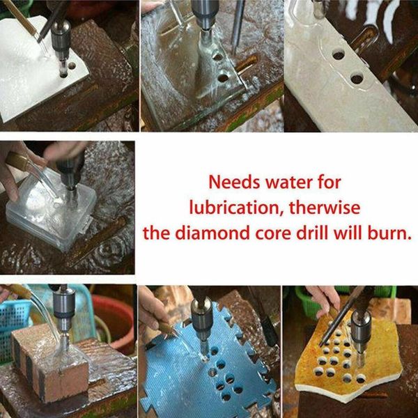 

10pcs 3mm-18mm drill hole opener diamond tool drill marble set power ceramic for glass saw bit tool hole for woodworking ti w8i9