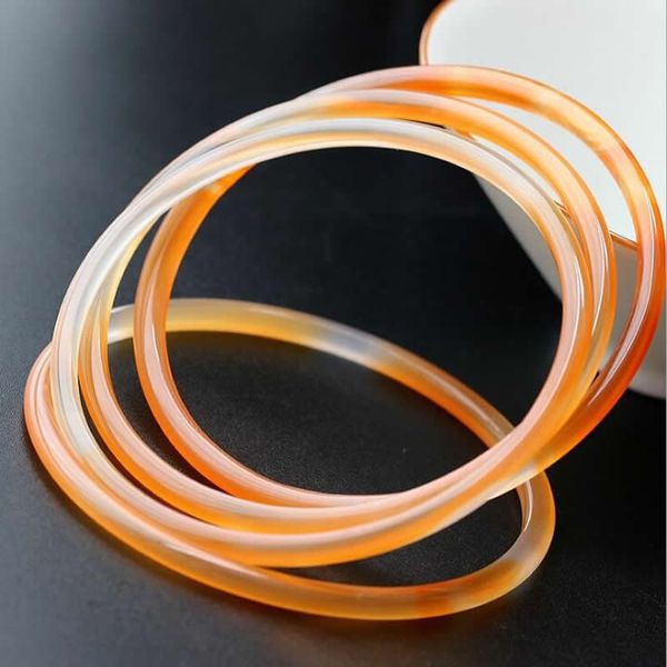 

1pcs natural yellow jadeite smooth bangle women bangle 64mm, Black