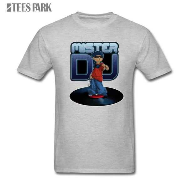 

man's mr. dj the turntable boy choose t shirts xs-3xl man's round collar pure cotton rapper t shirts streetwear fashion clothing