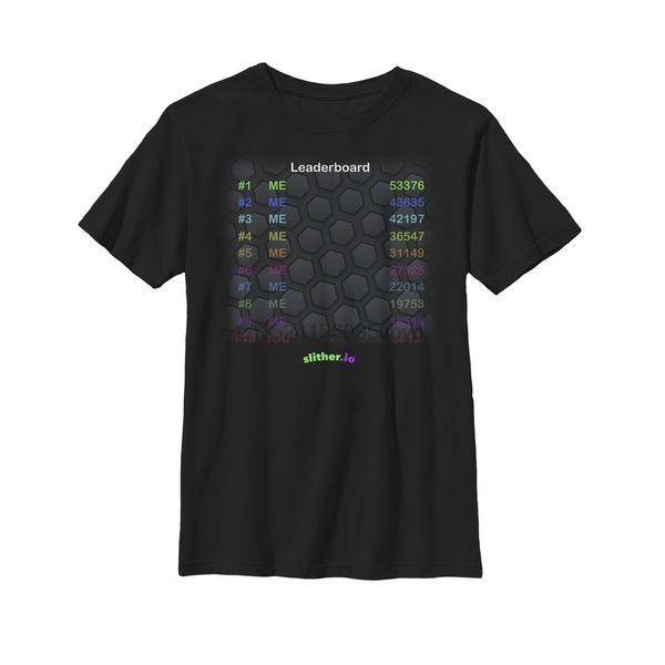 

slither.io leaderboard screen boys graphic t shirt