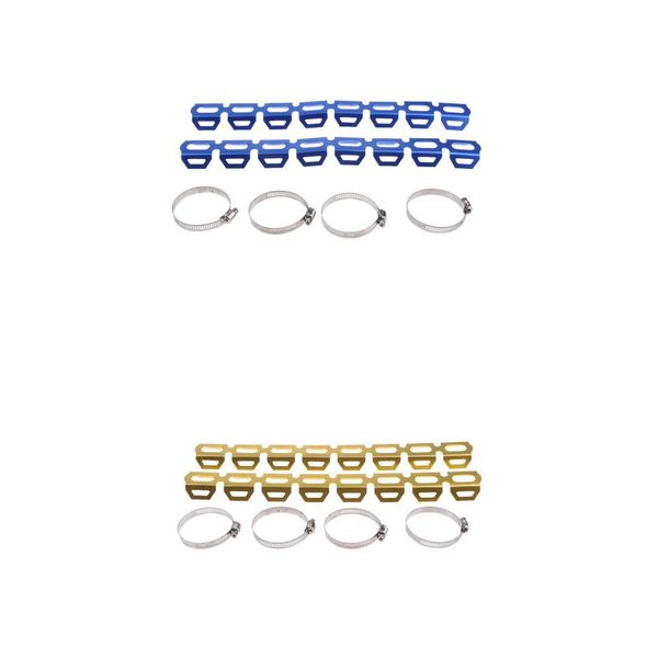 

exhaust muffler pipe heat shield for bmw r1200 f800 f700 f650 gs gold/blue