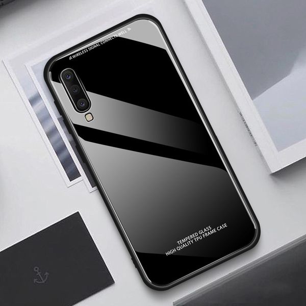 

tempered glass hard back phone cases case for samsung a10s a20s a40s note 10 pro a90 5g a30 a50 a70 a60 a40