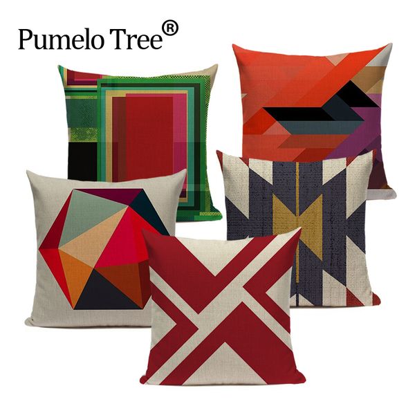 

arab yarn plaid circle stripes sofa bed throw pillow 45cmx45cm linen square sofa and chair printing pillows case dropshipping