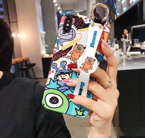 

designer phone case apple x xs max wristband mobile phone shell iphone11 pro silicone 7p bracket xr all-inclusive protective sleeve