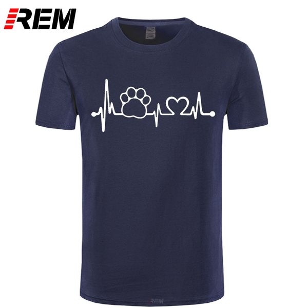 

rem paw heartbeat lifeline собаки кошки люди тенниска halajuku вскользь смешная тенниска для мужской lady девушка top tees hipster