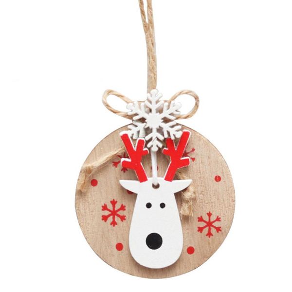 

4pcs printed wooden pendants ornaments xmas tree ornament diy wood crafts wooden pendants 2020 new