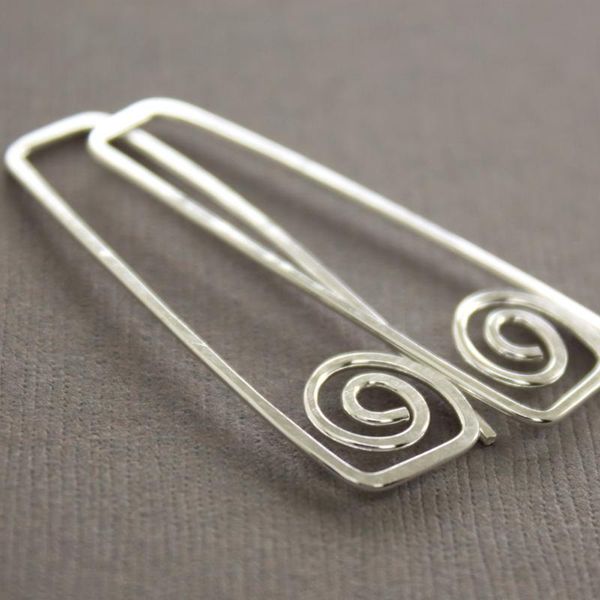 

dangle & chandelier square earrings handmade jewelry 925 silver gold filled brincos vintage boho hammered pendientes for women oorbellen
