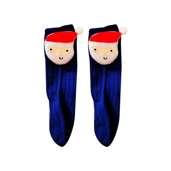 

1pair children kids soft cotton warm socks cute elk santa claus short socks for christmas festivals party supplies gifts corb, Pink;yellow