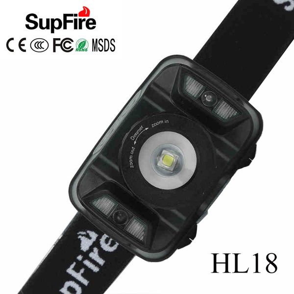 

supfire led headlamp camping portable headlight 1500lm mini usb charging fishing head light hl18 zoom on the head 5w