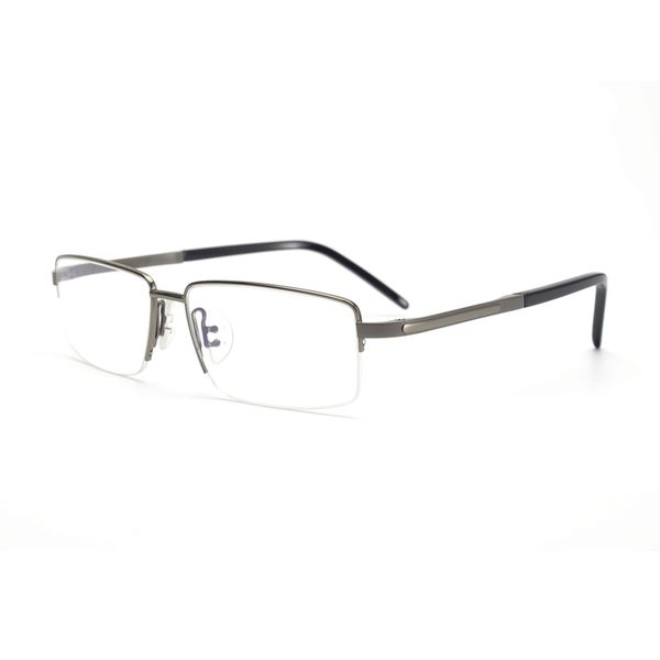 

2020 women titanium glasses frame ultralight square eye myopia prescription eyeglasses frame male half optical p8181, Black