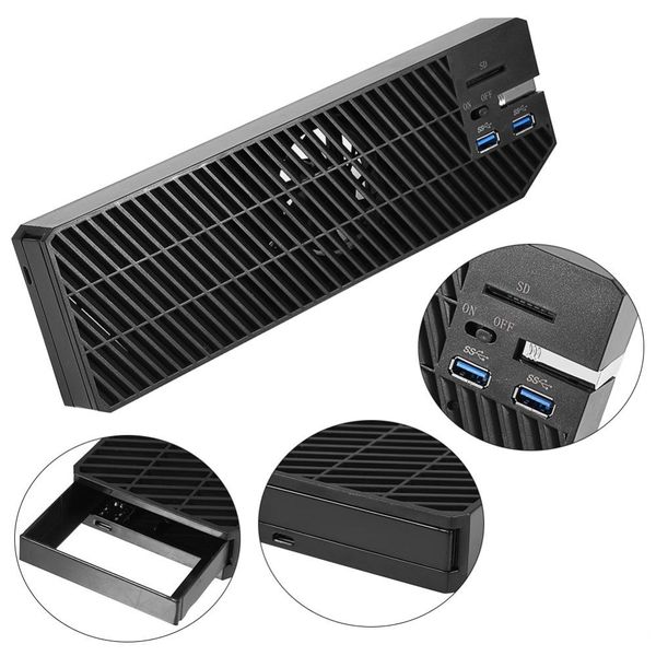 

external 2.5 inch sata hdd/ssd enclosure expansion w/ 2 usb 3.0 hub & cooling fan for xbox one