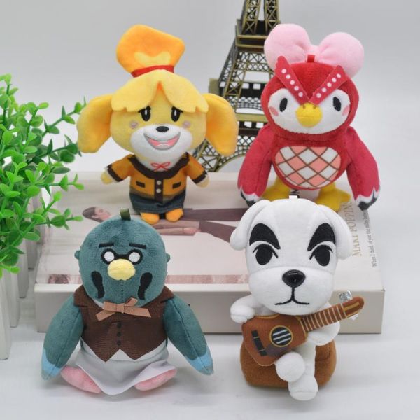 

2020 new cute animal crossing plush key chain toys amiibo raymond tom swich game machine keychains doll toys gifts keyring, Silver