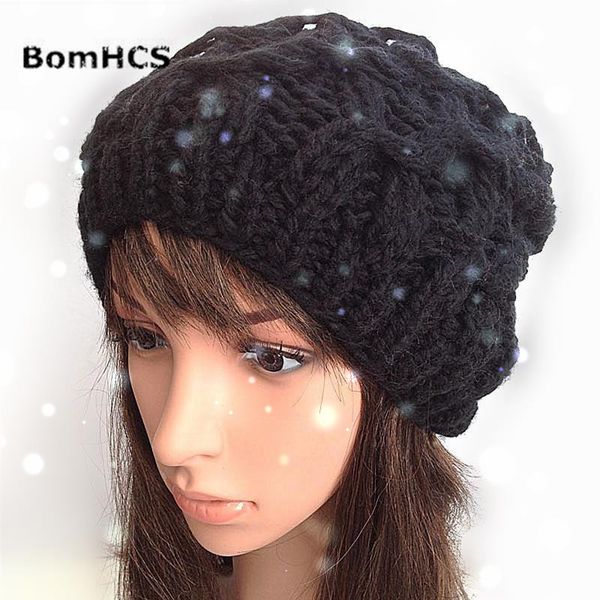 

bomhcs fashion women autumn winter warm knitted beanie 100% handmade crochet hat cap, Blue;gray