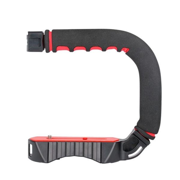 

ulanzi u-grip triple cold shoe mount stabilizer handle grip rig p studio set with microphone for dslr smartphone